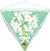 17" For The Bride Floral Diamond Balloon