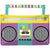 27" Awesome Party Boombox Shape Balloons pkg.