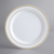 9" WHITE PLATE W/ GOLD HOT STAMP - 8CT