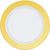 7.5" WHITE PLATES W/ SOLID GOLD HOT STAMP - 10CT