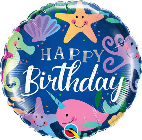18" Birthday Fun Under The Sea Balloon PKG