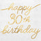 Golden Age 30th Birthday Beverage Napkins 16 PCS