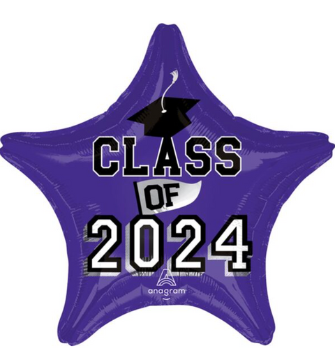 19" Class of 2024 Balloon - Purple #473