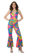 60S TYE DYE JUMPSUIT PSYCHEDELIC GIRL WOMEN'S COSTUME LARGE 14-16