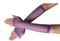 ADULT'S LONG DARK PURPLE FISHNET GLOVES