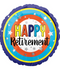 17" Happy Retirement Circles Balloon #432