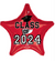 19" Class of 2024 Balloon - Red #479