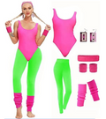 80s Workout Adult Costume Green/Pink