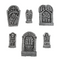 Grim Reaper RIP Foam Tombstone Halloween Decorations Set – 6 Pc.