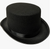 ADULT'S GENTLEMAN'S BLACK FELT TOP HAT