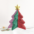 Vibrant Christmas Tree Shaped 22.5" Standing Foil Balloon Centerpiece