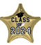 19" Class of 2024 Balloon - White Gold #470