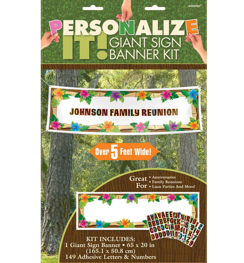 Luau Personalized Giant Sign Banner 5ft