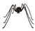 36 1/2" x 61 3/4" Black Spider with Light-Up Eyes Halloween Decoration