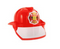 Child's Red Firefighter Hat With Eye Shield