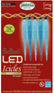 10ct. 6" LED Icicles, WH/BL Random color changing UL