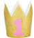 1st Birthday Pink Glitter Crown