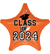19" Class of 2024 Balloon - Orange #474