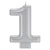 Numeral Metallic Candle #1 - Silver