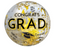Congrats Grad Beach Ball w/ Confetti - Blasck, Silver, Gold