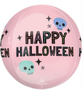 16" Pastel Halloween Skulls Orbz Balloon