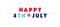 Happy 4th of July Letter Banner  8.5 ft 2pc