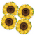 Plastic Sunflower Placemats 4PCS