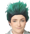 ADULT'S ANIME HERO FADED GREEN SPIKE WIG