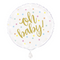 Oh Baby Gold Baby Shower Round Foil Balloon 18"  Package