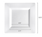 10.75″ CLASSIC SQUARE PLATES WHITE 10CT.