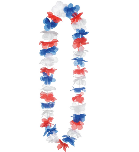 Red, White, and Blue Lei 6ct