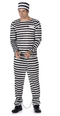 HARD TIME CONVICT PRISONER MEN'S COSTUME SMALL 34-36