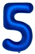 34" Blue Number 5 Balloon