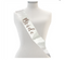 White Bride Sash with luxury decorative luxury stone