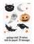 Bats & Boos Halloween Silver Foil Tattoos  24ct.