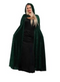 Adult Witch Cloak cape - Green - One Size