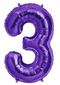 34" Purple Number Balloon