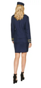 BLUE AIRLINES FLIGHT ATTENDANT WOMEN'S COSTUME MEDIUM 10-12