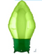 22" Green Christmas Light Bulb Balloon