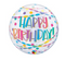 22" Birthday Confetti and Streamers Bubble Balloon