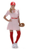 PEACHES BASEBALL PLAYER WOMEN'S COSTUME X-SMALL 2-4