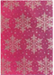 Gift Wrap Snowflakes on Red Silk Printing 24"x50'