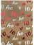 Gift Wrap Ho Ho Ho Foil on Kraft 24"x50'