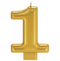 Metallic Gold Numeral 1 Candle