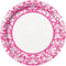 Pink Damask 9in Plates 8ct.