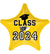 19" Class of 2024 Balloon - Yellow #475