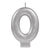 Numeral Metallic Candle #0 - Silver