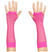 ADULT'S LONG NEON PINK FISHNET GLOVES