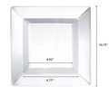10.75″ CLASSIC SQUARE PLATES CLEAR 10CT.
