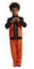 ANIME ORANGE NINJA BOY'S COSTUME LARGE 7-8